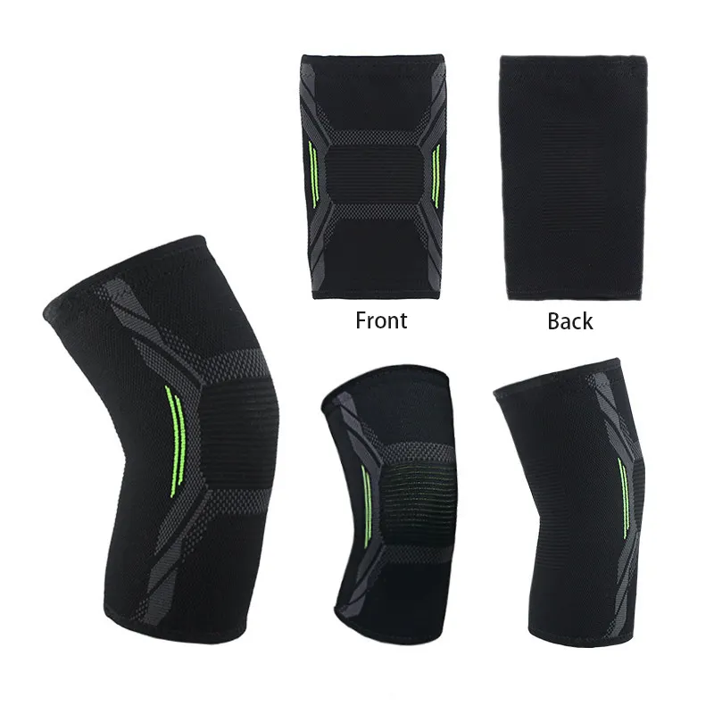 Custom design stretch knitted basketball knee pads riding sports knee support
