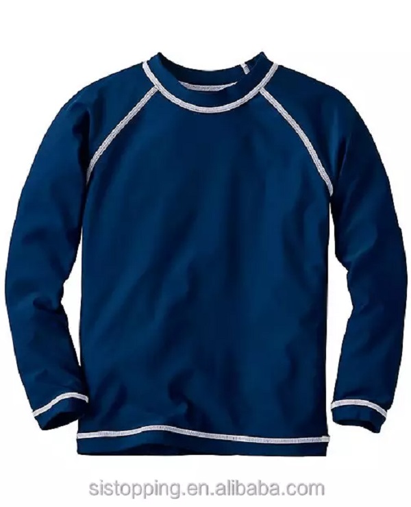 Surfing rash guard shirts, swim shirts, and SPF sun shirts