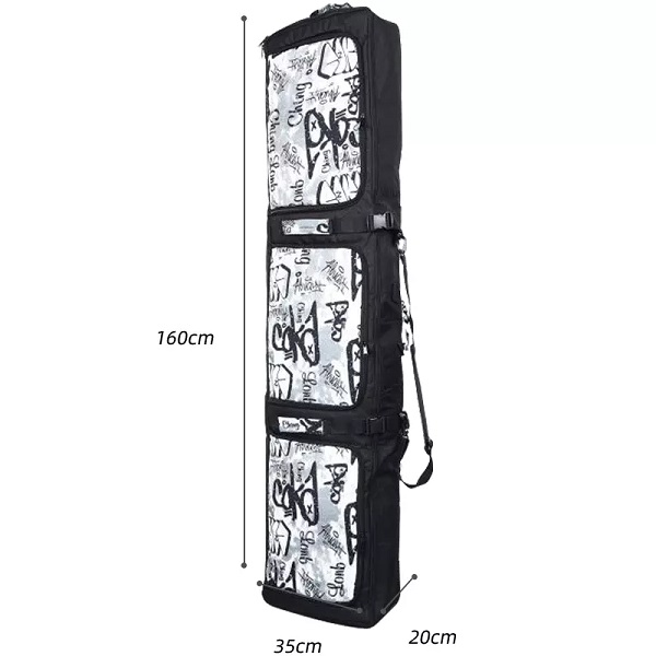 BSCI Factory Equipment Wheeled Padded Ski Bag Ultimate Double Skis