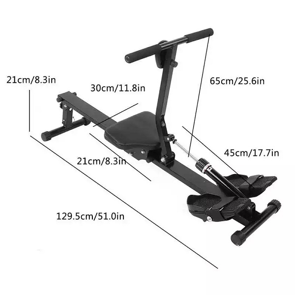 Home Foldable Digital Indicator Hydraulic Fitness Gym Equipment Rowing Machine