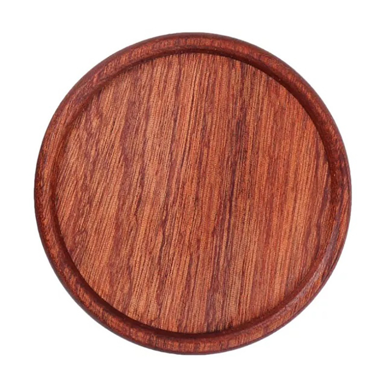 Solid beech wood coaster wooden lid square round wooden coffee coaster placemat bamboo tea coaster