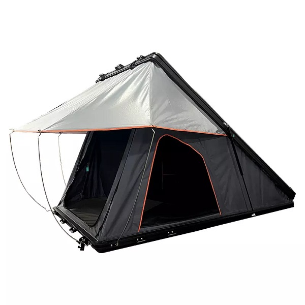FOYA 2021 new arrivals roof tent top hard shell aluminium triangle roof top tent hard shell roof top tent for camping