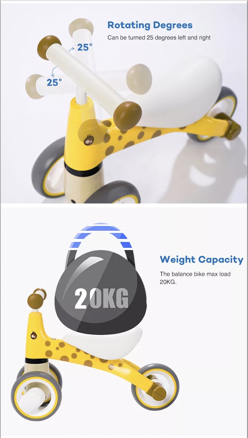 Baby walker children’s three wheel balance bike no pedal toddler bicycle for kids