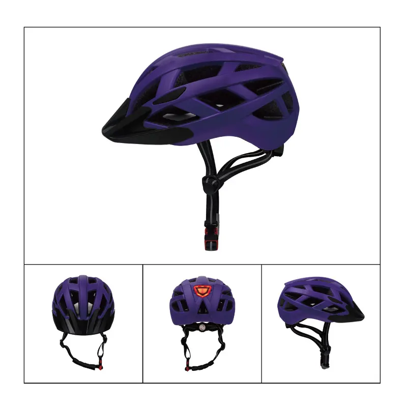 Best seller factory wholesale sports protection custom electric mtb bicycle helmet cycling bike helmet with LED lights for adult
