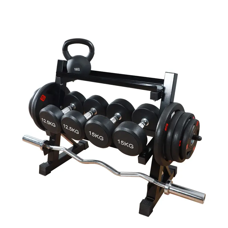 Foldable dumbbell holder double layer versatile