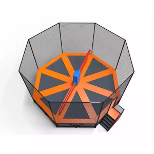 Amusement park indoor adult kids soft play elimination trampoline