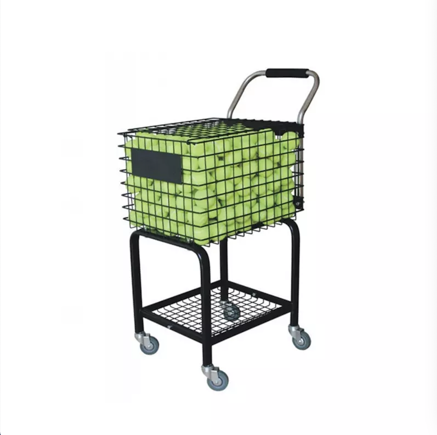 Large Capacity Tennis Cart 2 Layers Portable Tennis Basket With Wheels