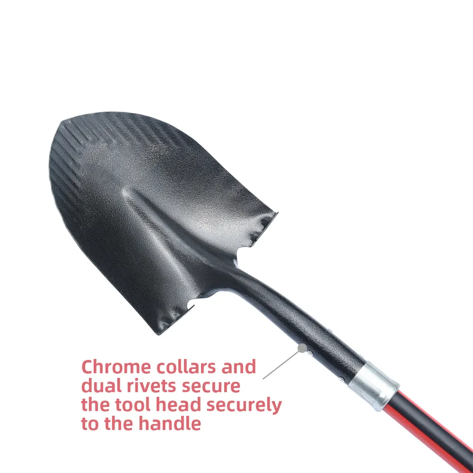 Professional Durable Garden Tools Fiberglass Handle Carbon Steel Head Outdoor Yard Garden Digging Planting Spade Shovel