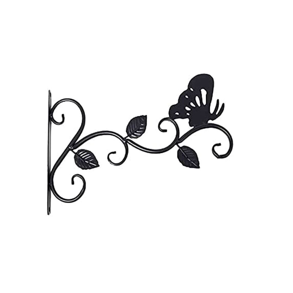 Park iron potted hook simple wall-mounted metal flowerpot hanger outdoor lantern balcony garden flower rack