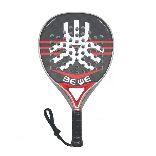 BEWE 2021 New Design 3D Pearl Watermark Padel Tennis Racket Custom Professional 18K Carbon Padel Racket Featured Image