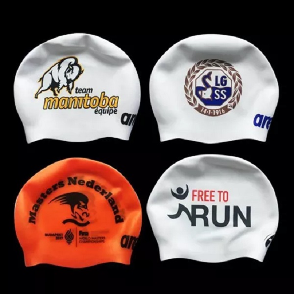 OEM Custom Logo Printed Suitable Seamless Hat Silicone Swim Cap For Unisex Kids Adult Featured Image