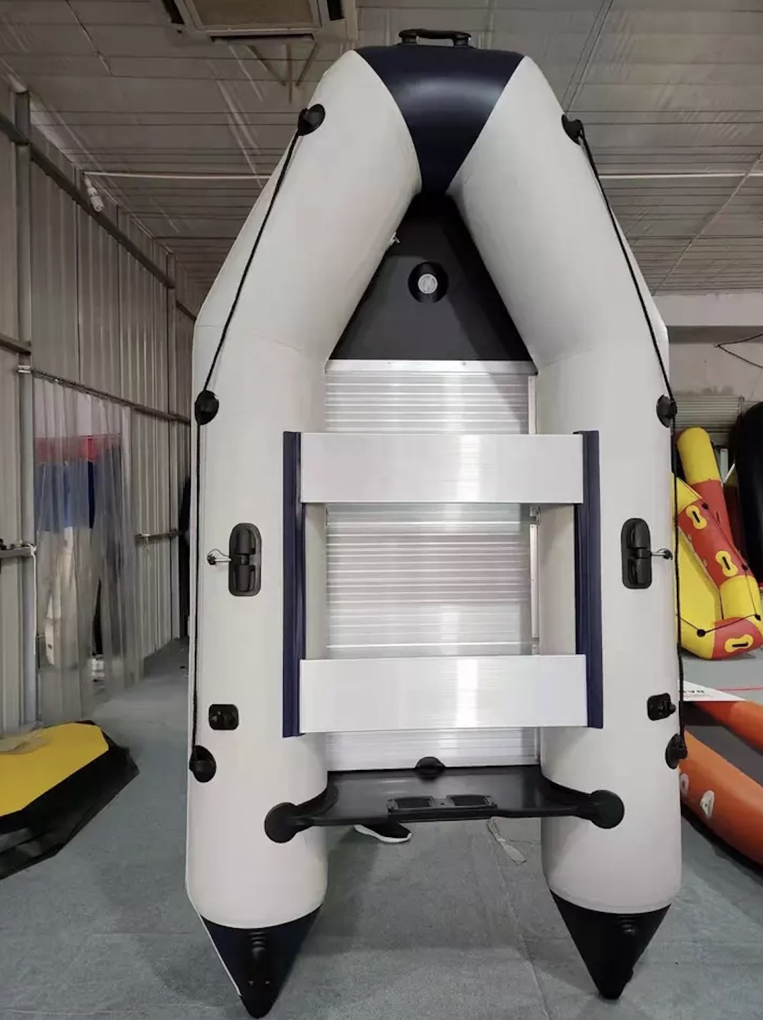 Wholesale 0.9mm PVC inflatable fishing boat with aluminum floor for sale