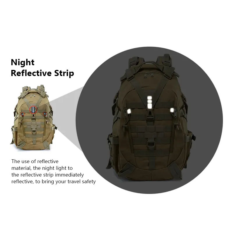 Outdoor Detachable Waterproof Durable Mountain Climbing Bag Trekking Hiking Tactical Backpack