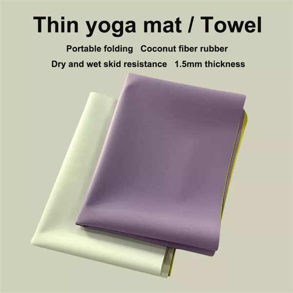 2022 New upgraded Coconut fiber PU Foldable Travel Yoga Mat