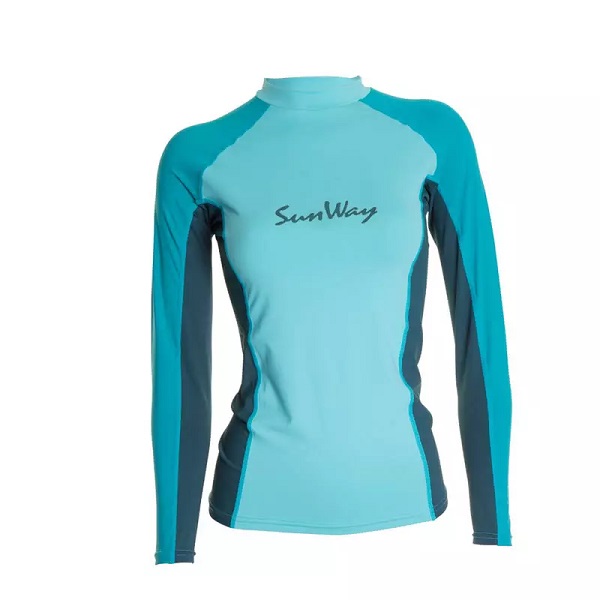Women skin protection swimming shirt top anti uv rash guards shirt lady rashguards swimwear UPF 50 rash vests Featured Image