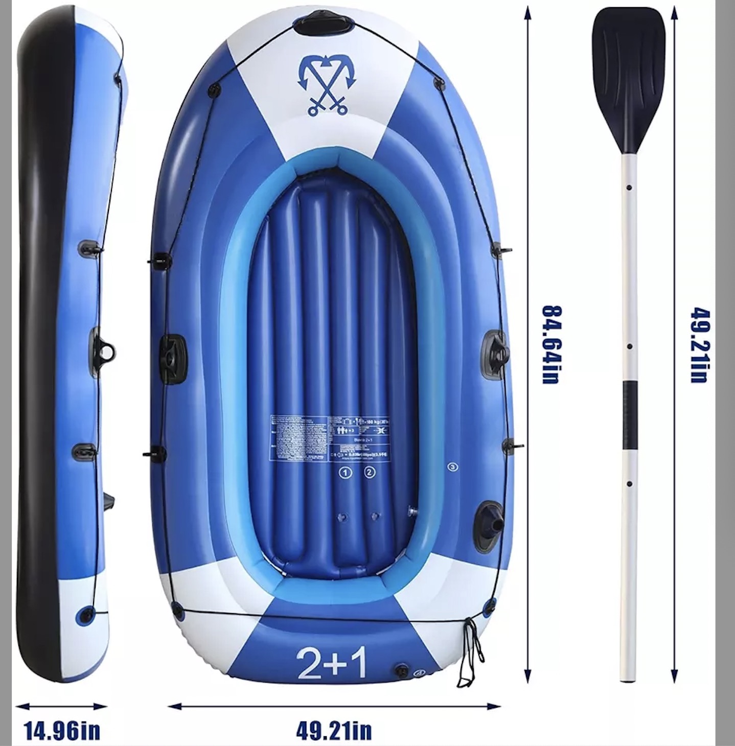 Amazon hot selling drop stitch PVC Thicken Inflatable Rowing Air floor Fishing dinghy Boat with Paddle and pump for adult