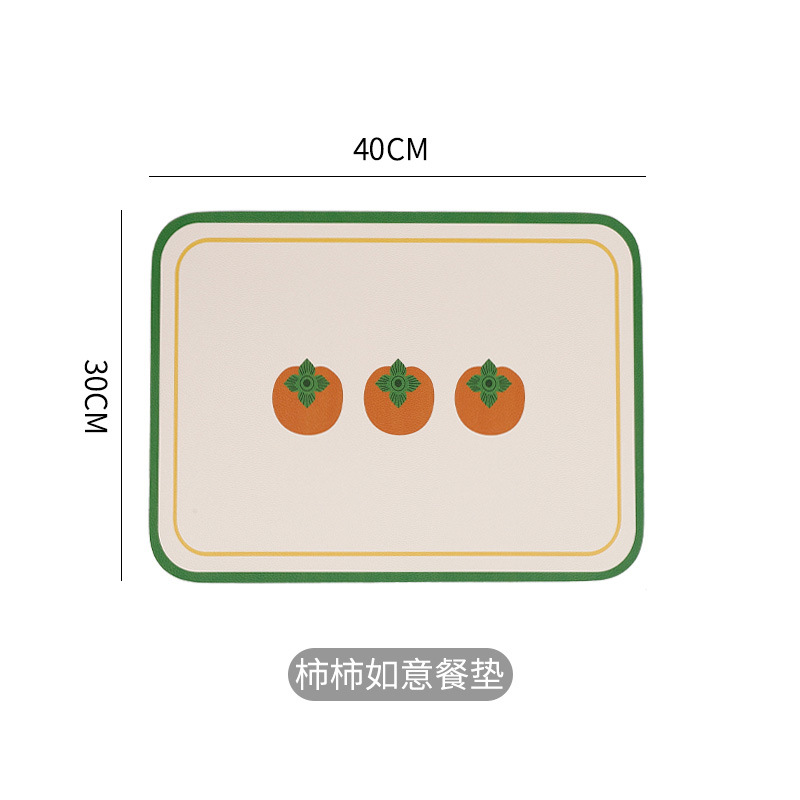 Leather placemat oilproof waterproof western placemat American light luxury dining mat heat insulation mat anti-scald bowl mat coaster ins