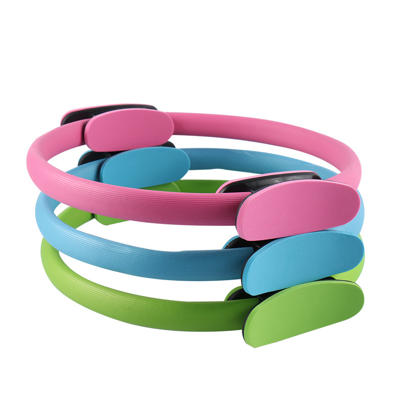 Pilates ring fiberglass crescent handle yoga slimming circle