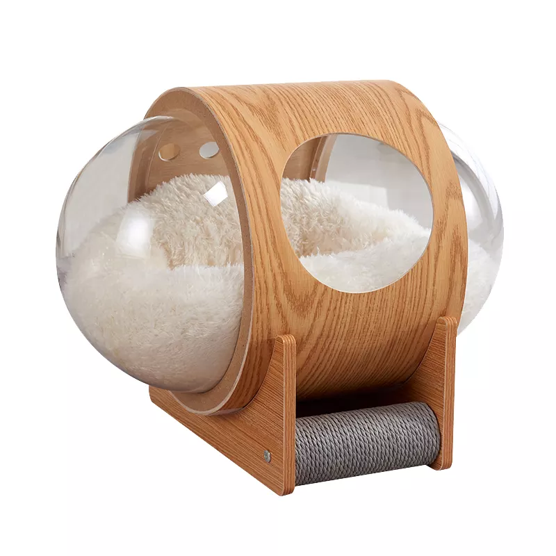 Luxury pet furniture cat capsule solid wood cat climbing frame dog house wooden cat house Featured Image
