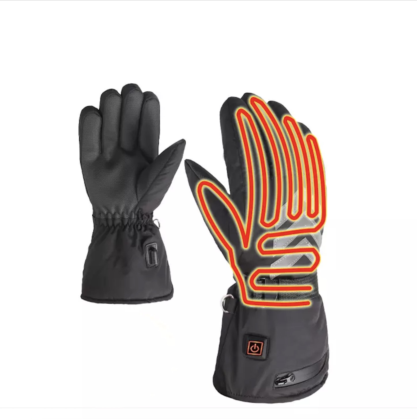 Winter Pu Factory Stock Woking Heated Gloves Anti-slip Touch Screen Heated Gloves