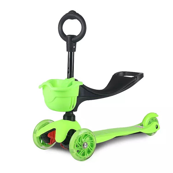 Amazon best seller three in one children’s tricycle skateboard scooter height adjustable 3 flashing wheels kick scooters for kid