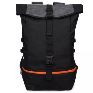 Custom Logo Travel Rolltop Backpack Gym Sport Football Basketball Backpack Men