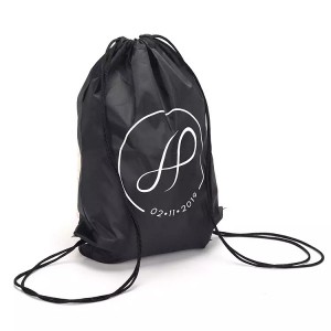 Promotional High Quality Custom 210D Polyester Drawstring Backpack, Sport Polyester Drawstring Bag