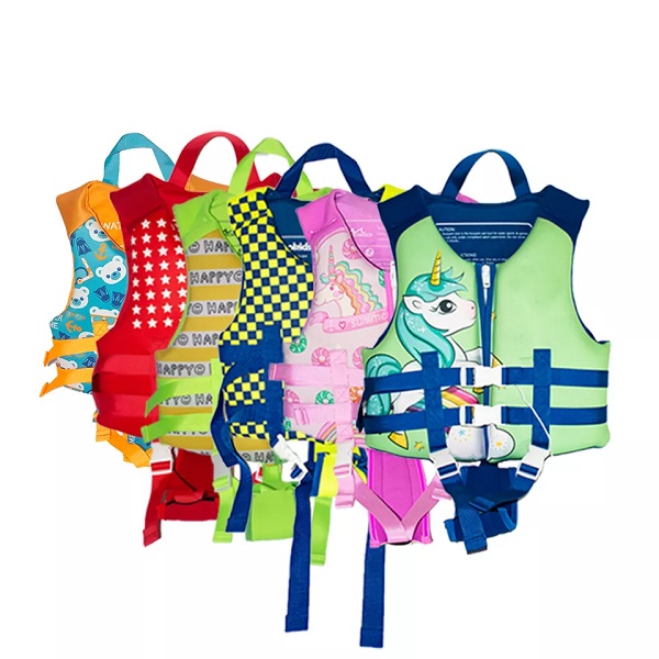 Child Size Watersports Swim Vest Flotation Device Trainer Vest with Survival Whistle Easy on and Off kids life jacket
