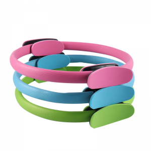Pilates ring fiberglass crescent handle yoga slimming circle