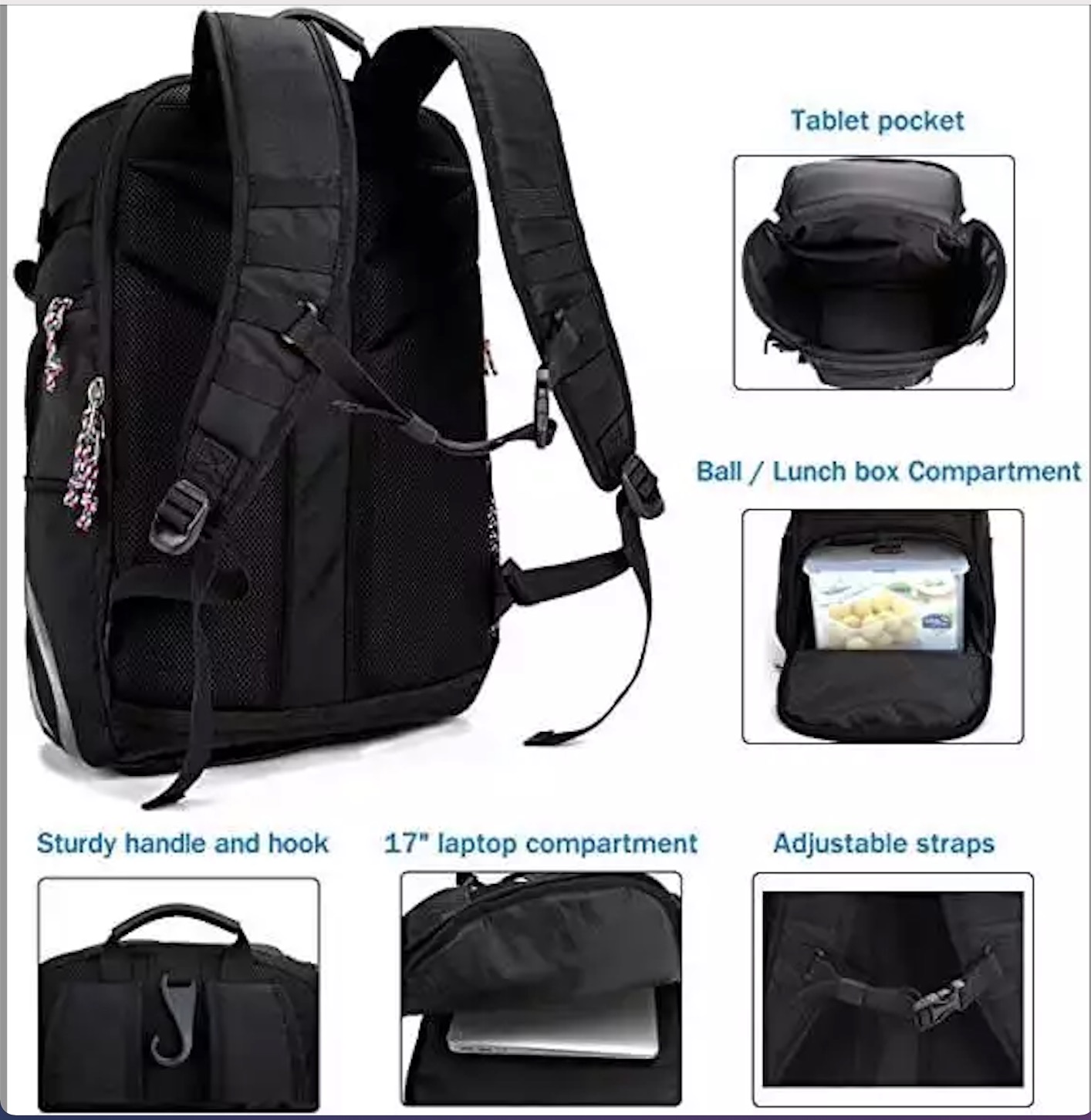 Soccer Backpack With Ball Compartment Outdoor Sports Backpack Gym Bag For Basketball