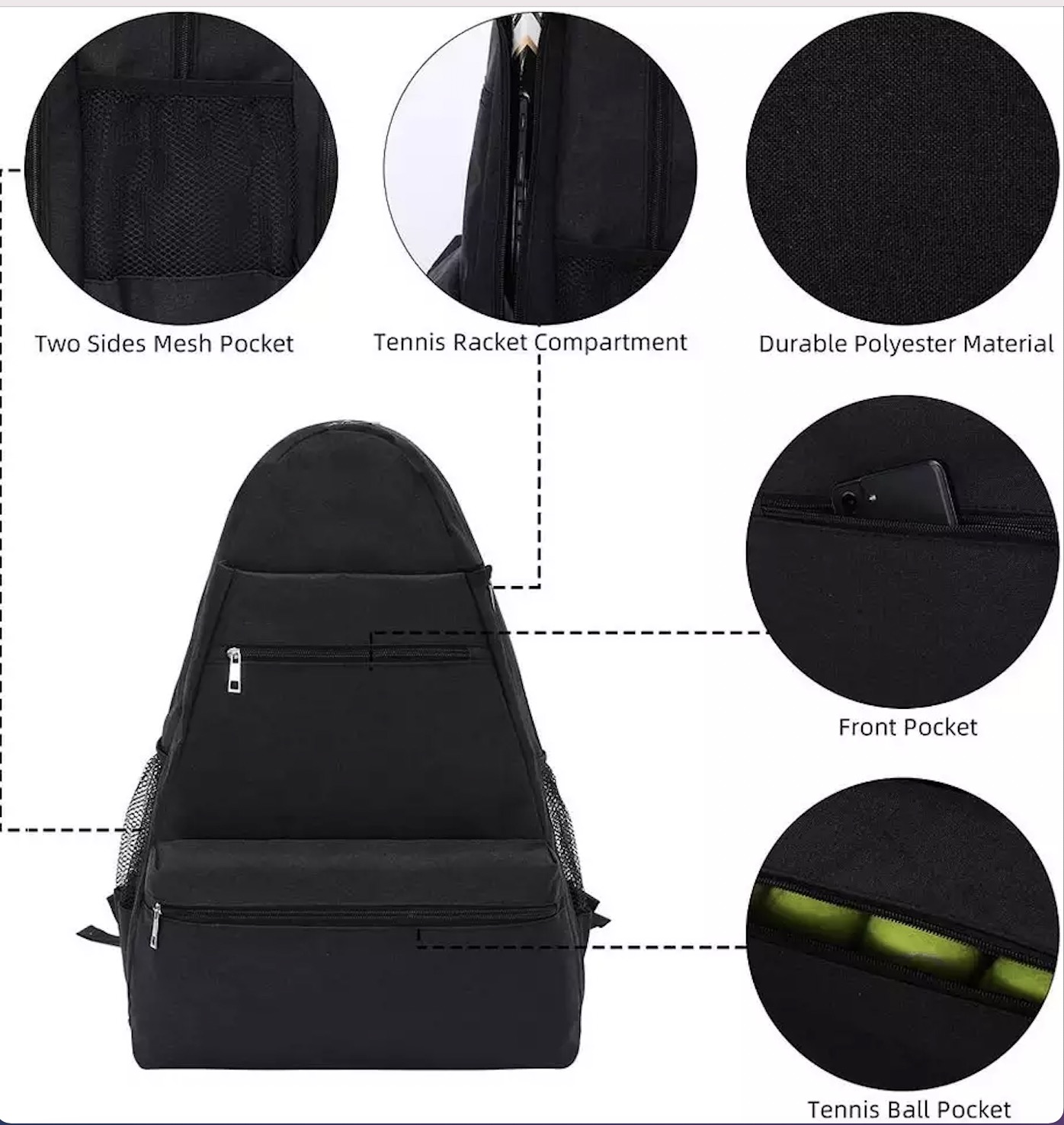 Wholesale Custom Racket Bag Backpack Gym Outdoor Sports Backpack Tennis Pickleball Paddle Bag