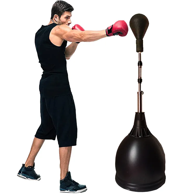 Height adjustable boxer reflex bag boxing ball