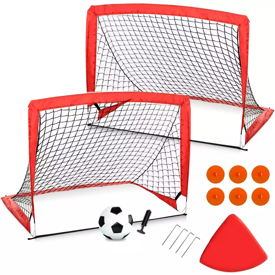 Foldable soccer goal, curved net, flexible sports training net, children’s pop-up soccer goal Featured Image