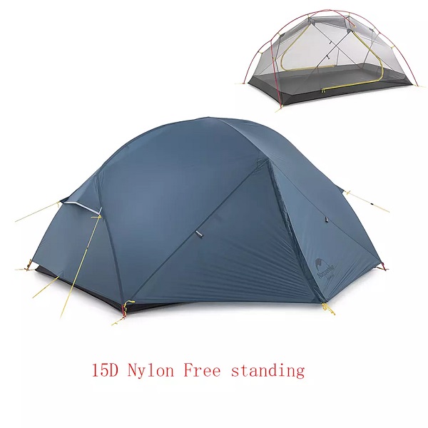 Mongar 2 Persons Camping Tent 20D Nylon Fabric Double Layer Waterproof Outdoor Camping Tent