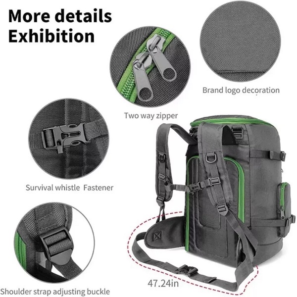 2022 Bonita OEN Outdoor Ski Backpack Helmet Double Shoulder Travel Bag Sports Ski Riding Equipment Backpack 50L Storage Capacity