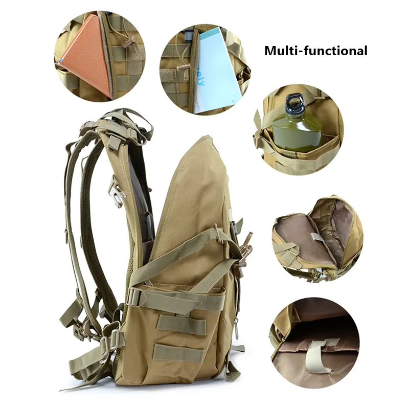 Outdoor Detachable Waterproof Durable Mountain Climbing Bag Trekking Hiking Tactical Backpack