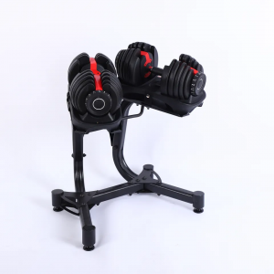 Adjustable metal barbell holder