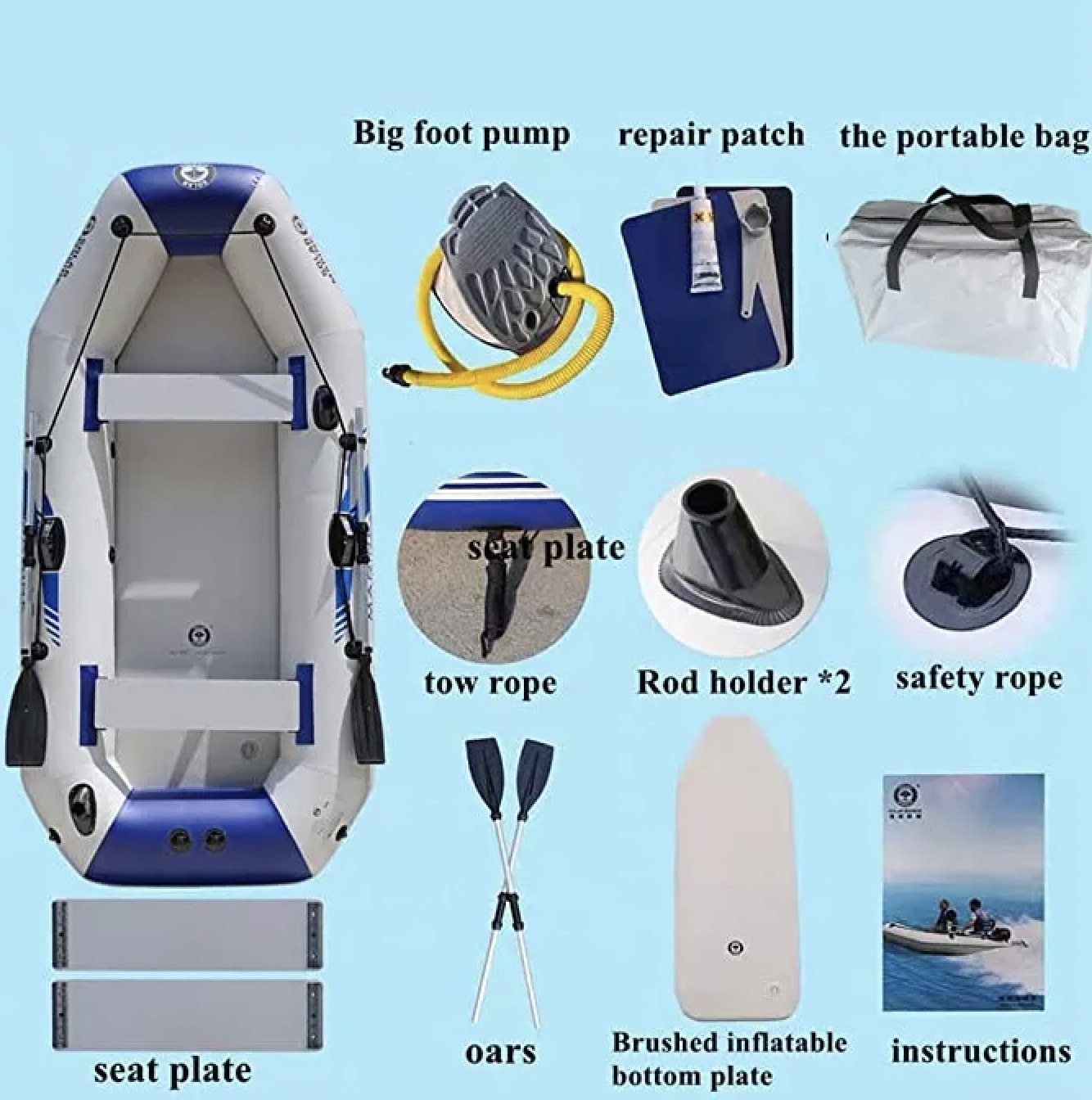 Wholesale Inflatable Boat Rafts for Adults Fishing Boats Watercraft with Hard Bottom Stable Standing
