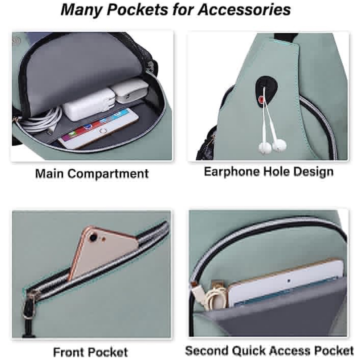 Sling Backpack,Multi-functional Crossbody Bag,Traveling and Hiking Backpacks