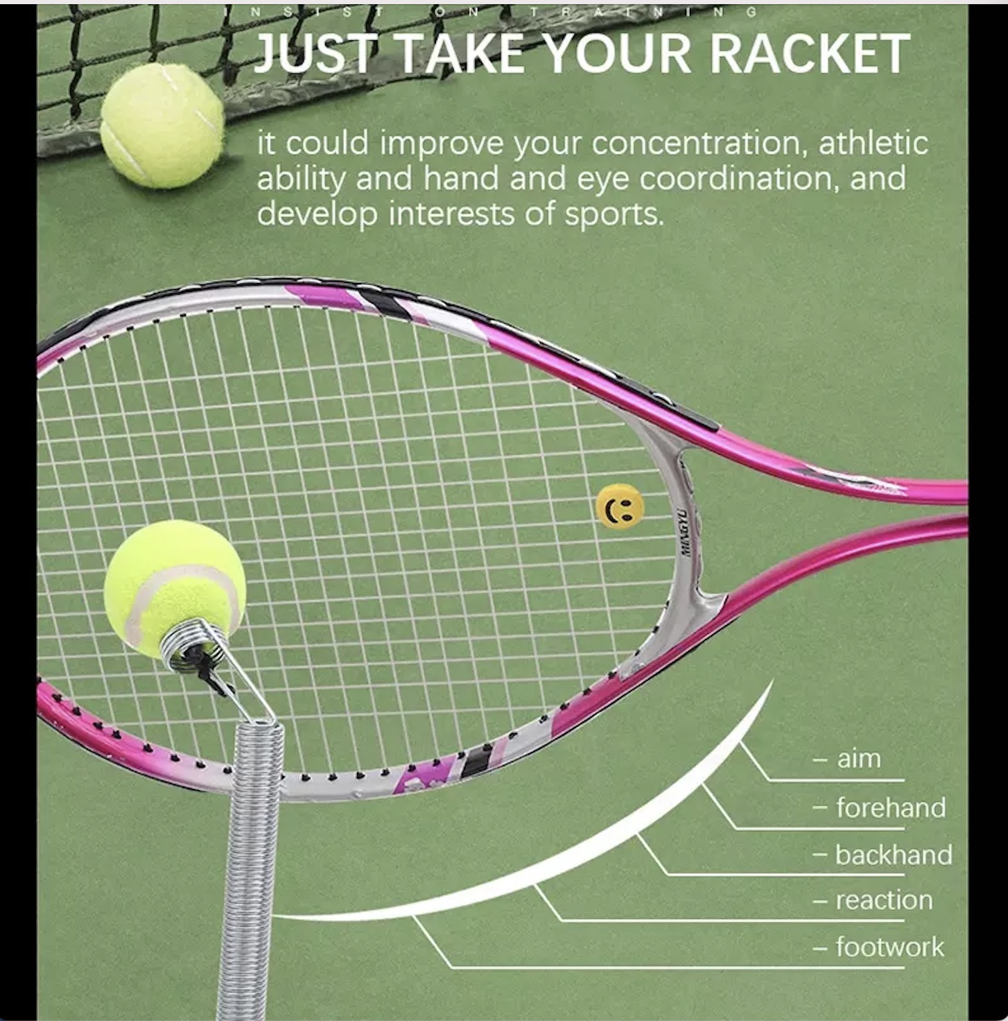 [Copy] Portable Solo Tennis Trainer Professional Rebound Ball Tennis Practice Tool Water-filled Steel Durable Tennis Training Equipment