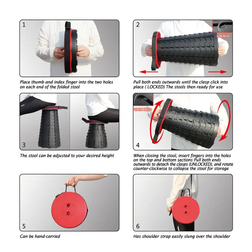 Office plastic telescopic folding chair