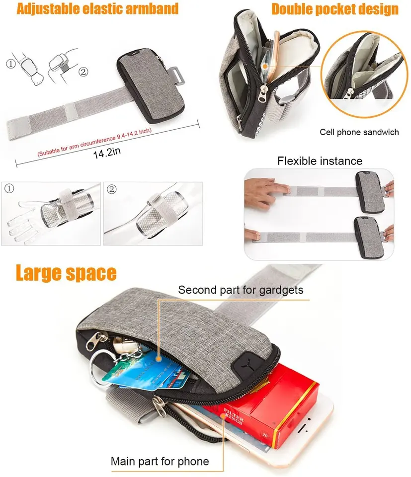 Running Portable Phone Holder Sporting Arm Bag Armband Pouch For Running Cycling Sport