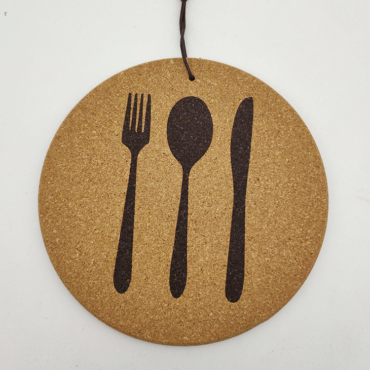 Explosive new heat insulation mat Nordic simple kitchen anti-scald plate mat can hang round cork coasters