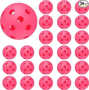24 Piece Plastic Baseball Practice Ball 26 Hole EVA Baseball and Softball Flight Hollow