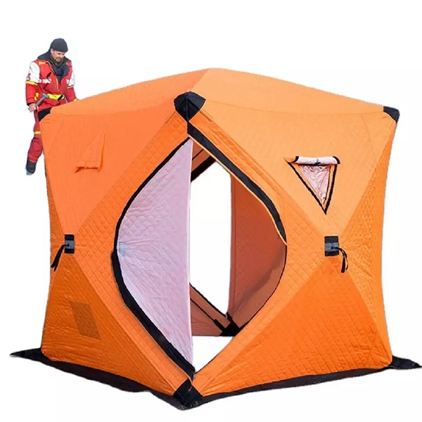 Pop Up custom Outdoor sauna tent room portable Square hiking insulated camping ice cube winter fishing tent winter hot tent