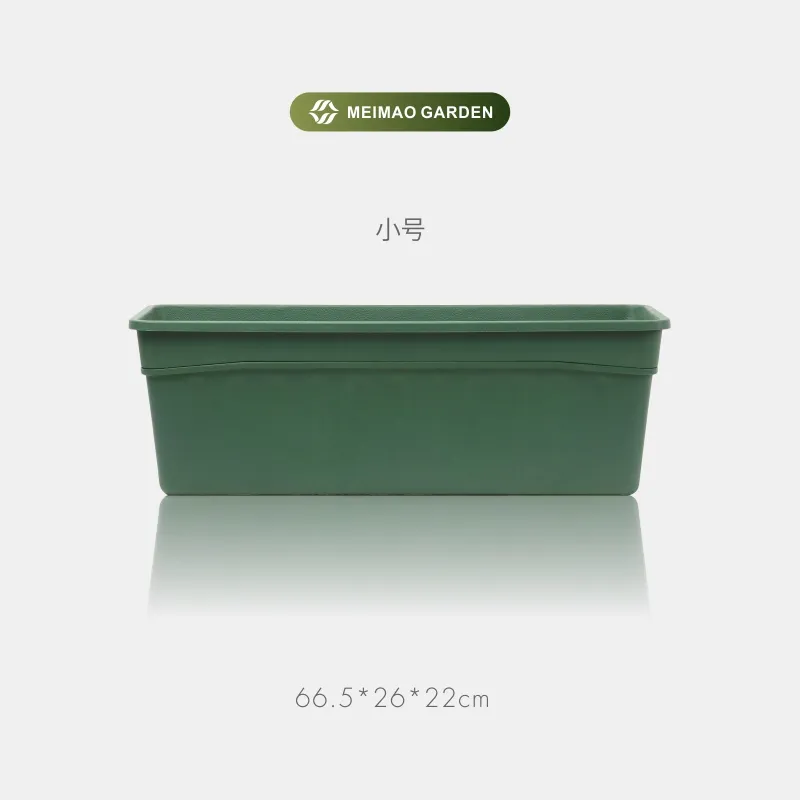 Plastic Flower Pots Self Watering Balcony Railing Plant Window Box with Water-level Indicator for Home and Garden