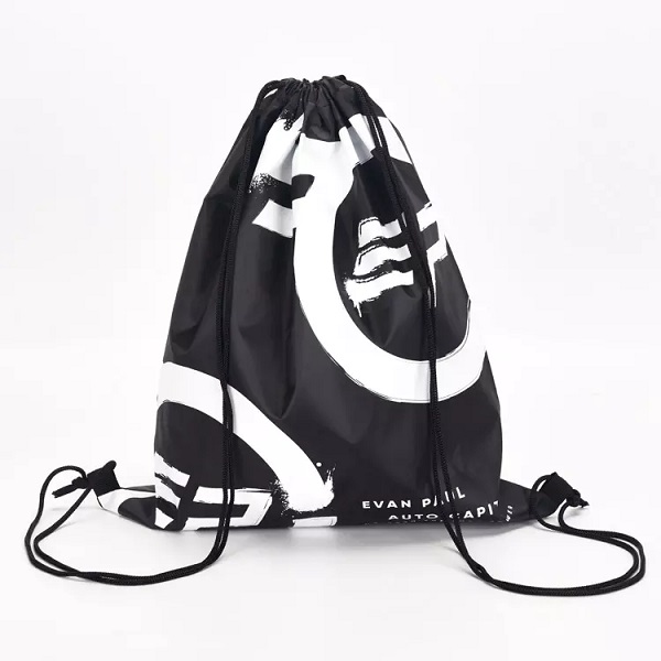 Promotional High Quality Custom 210D Polyester Drawstring Backpack, Sport Polyester Drawstring Bag