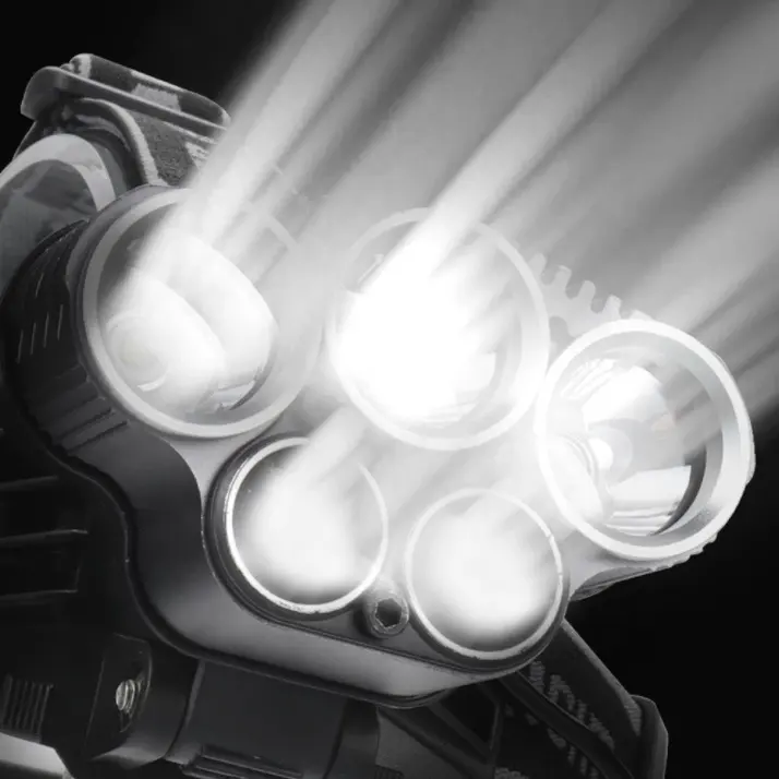 5LED outdoor waterproof USB charging headlight