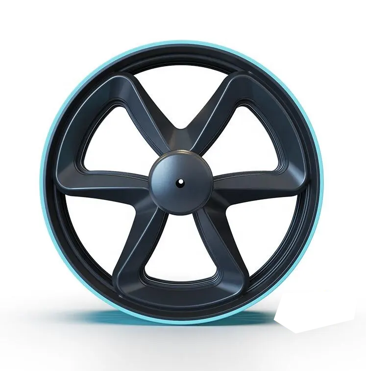 Abdominal muscle trainer double workout AB wheel roller