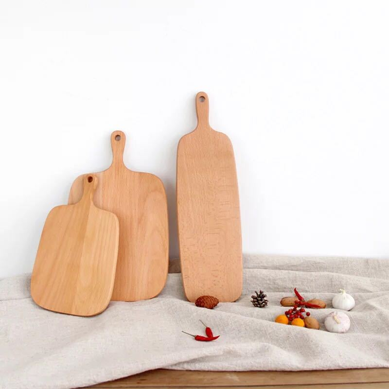 Beech cutting board, pizza board, hanging cut fruit, cutting board, handle, wooden cutting board, solid wood cutting board, one piece dropshipping